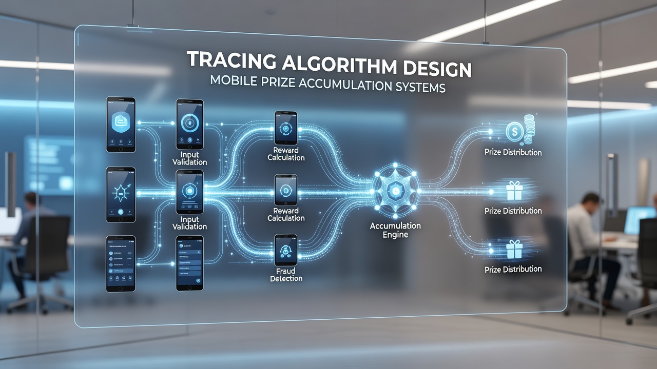 Flowchart showing synchronization checkpoints and trace verification steps in mobile reward systems